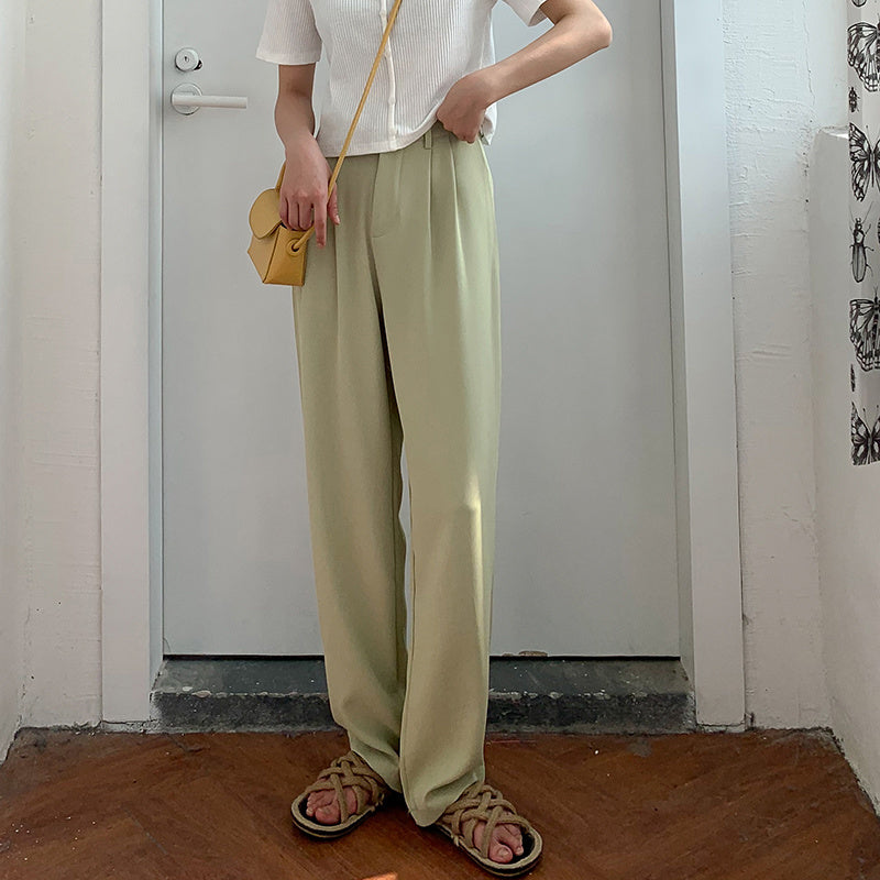 Thick Straight Trousers