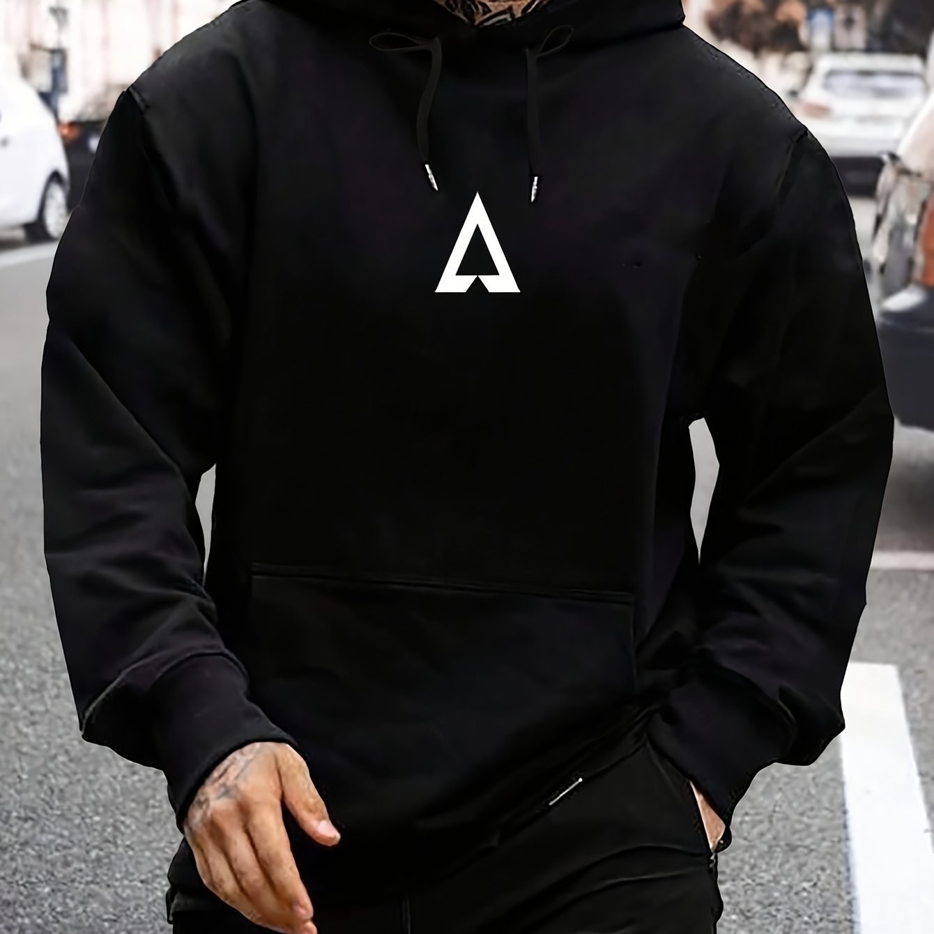 Casual Geometric Pattern Hoodie