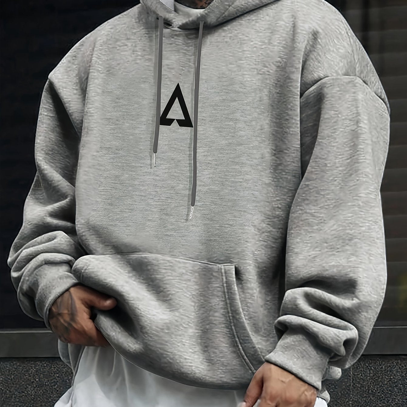Casual Geometric Pattern Hoodie