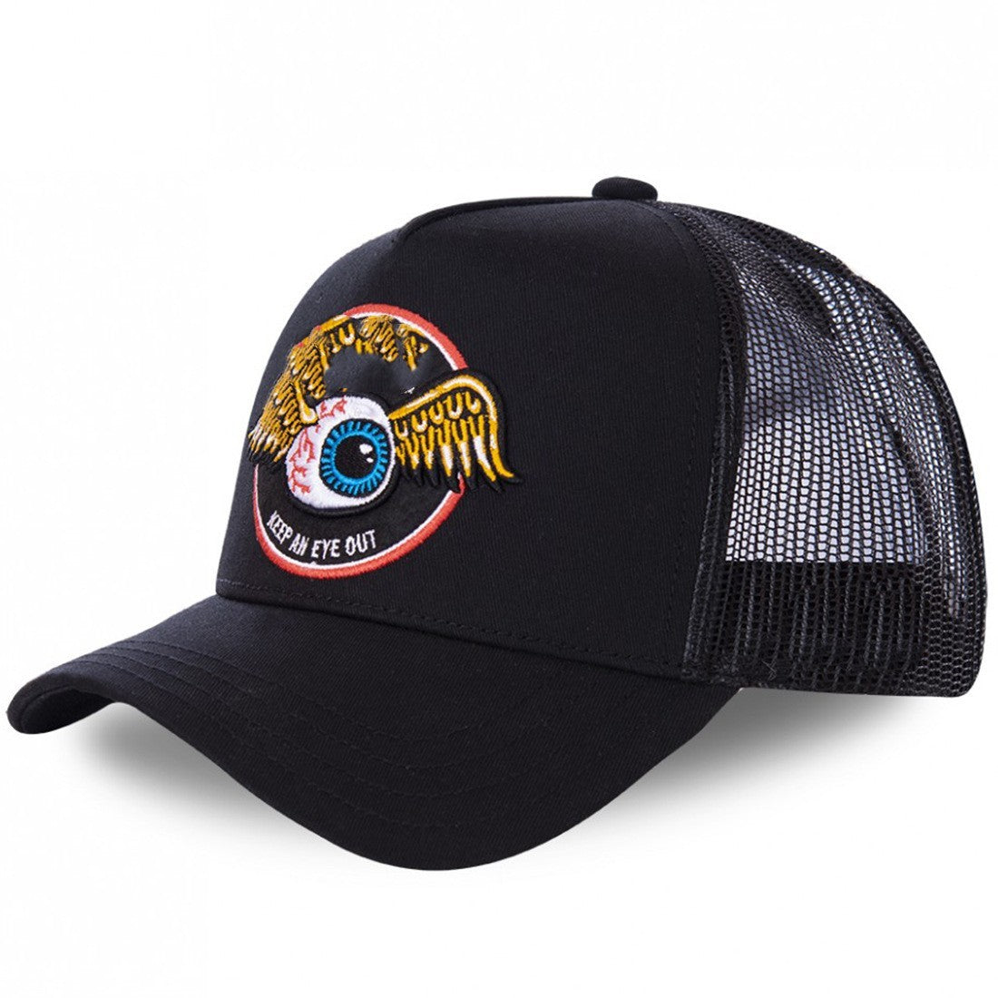 Embroidered Cotton Mesh Hat