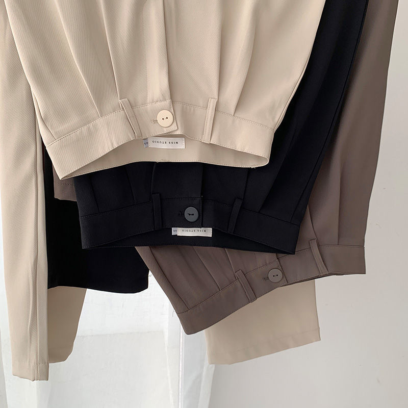 Thick Straight Trousers