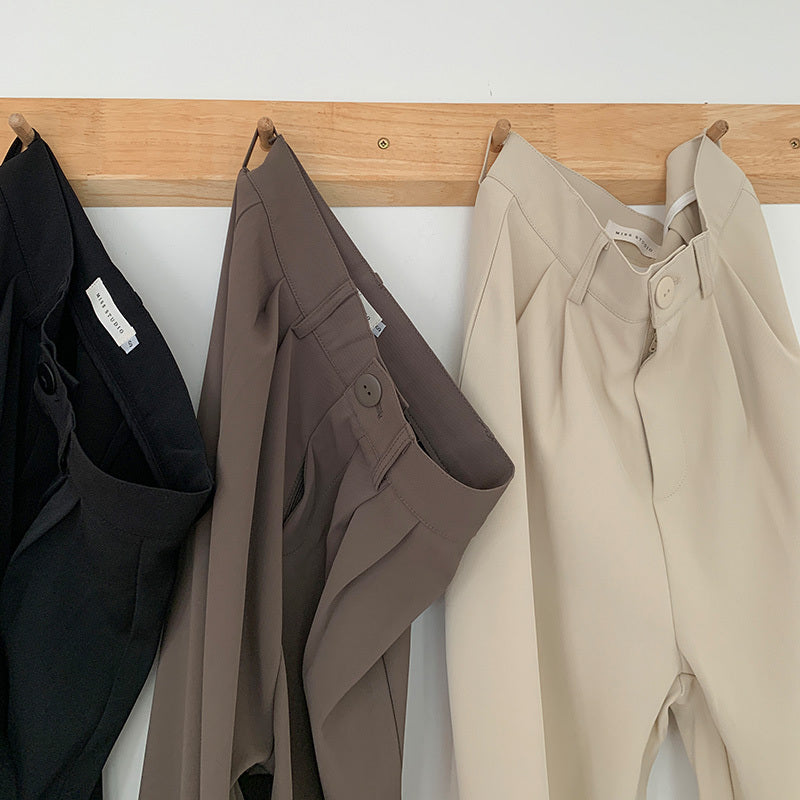 Thick Straight Trousers